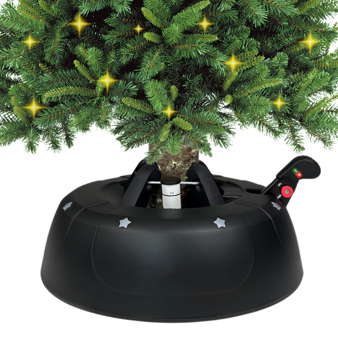 Stabiler Christbaumständer für Baumhöhe bis 2,5m, mit Fusspedal und Einseiltechnik, inkl. 2,5L Wasse