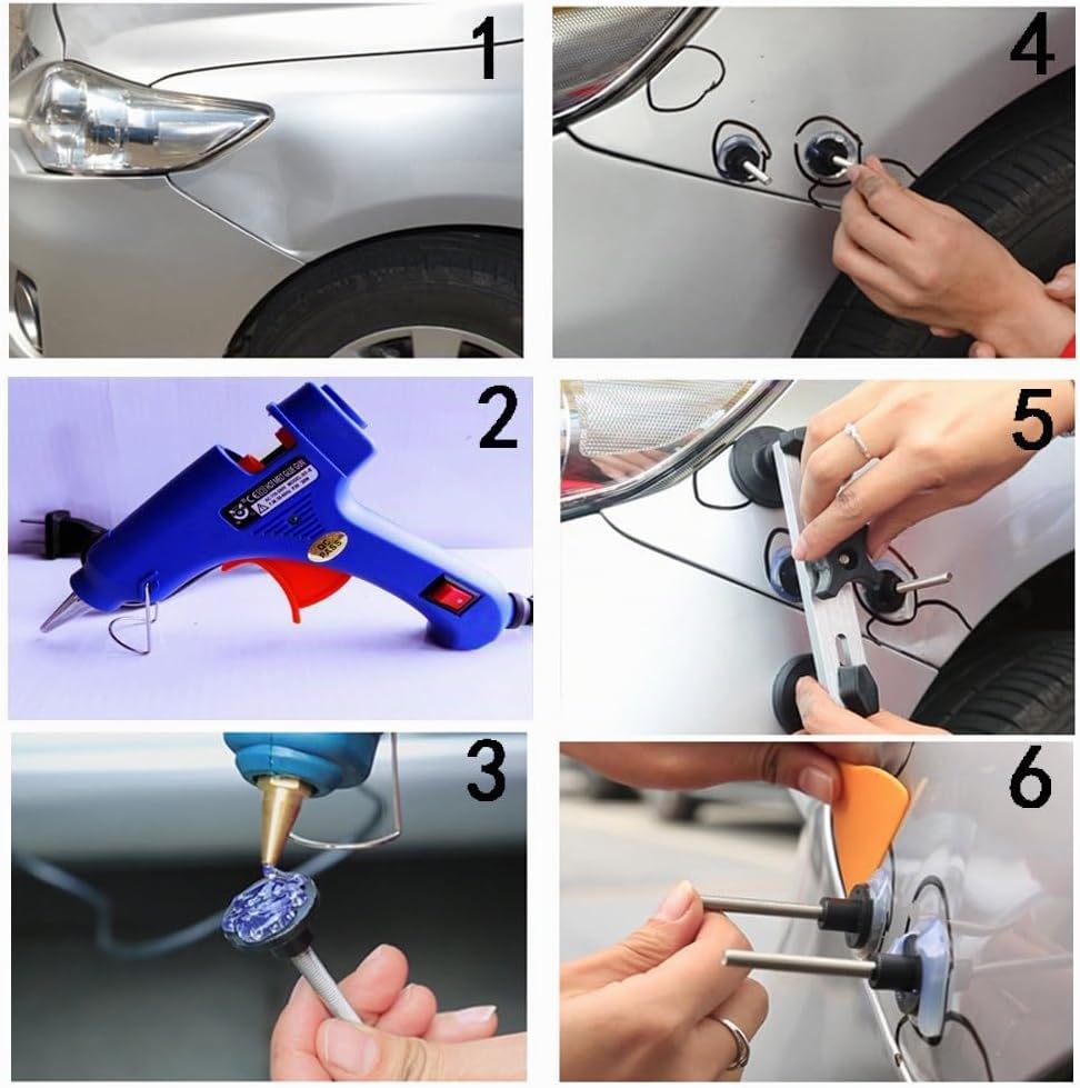Uolor Ausbeulwerkzeug, Auto Karosserie Dellen Reparatur Set, Ausbeulset Auto Dellenzieher zur Entfer