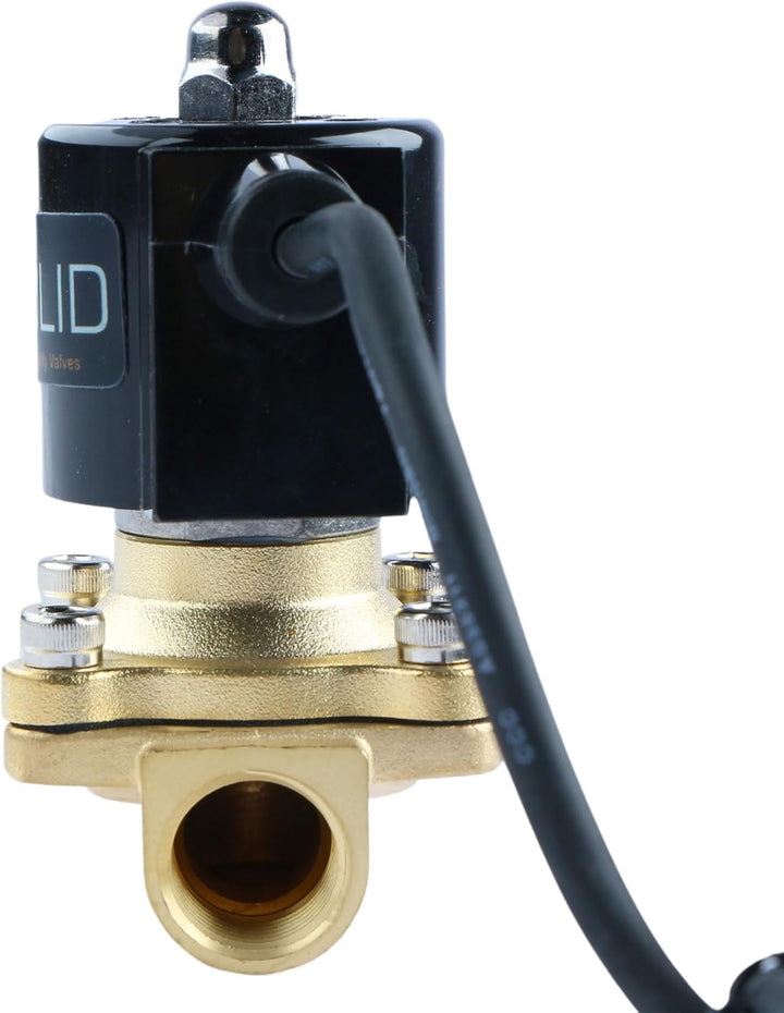 U.S. Solid 3/4" Messing Elektrisches Magnetventil Unterwasser IP67 230V AC stromlos geschlossen, Vit