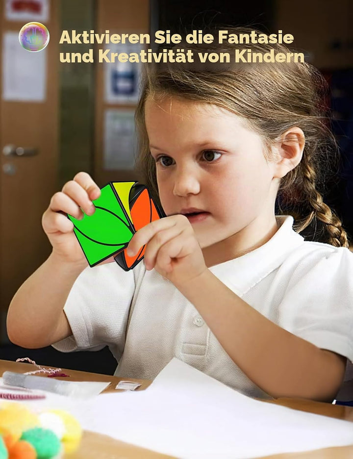 ROXENDA Zauberwürfel Set, Speed Cube Set mit 2x2 3x3 4x4 5x5 Zauberwürfel mit Geschenkbox, Geheimes