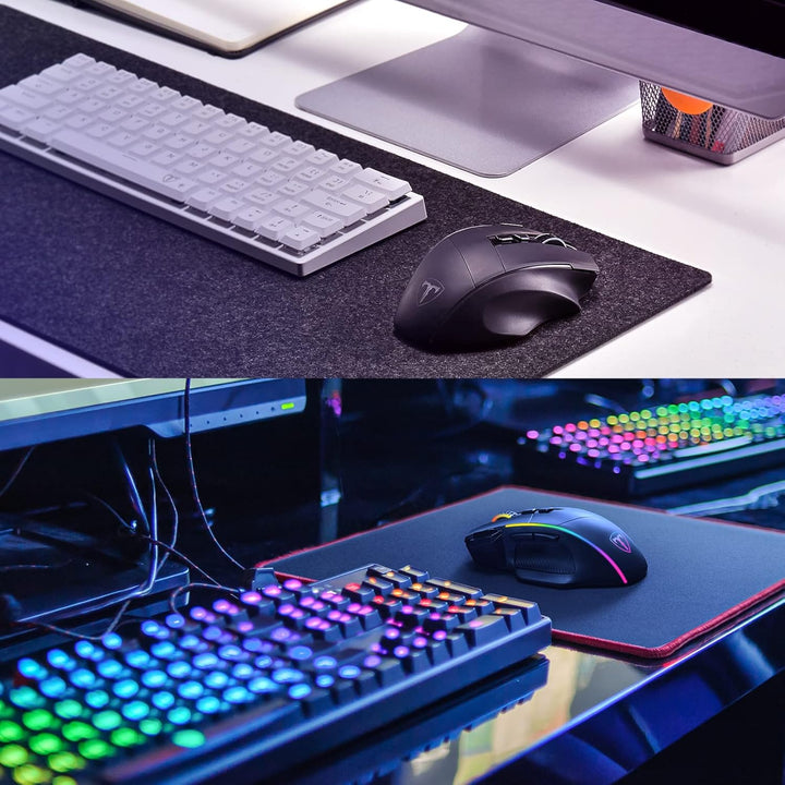RisoPhy Gaming Maus Kabellose RGB,2.4G/USB-C/Bluetooth Maus mit 8 Programmierbare Tasten/10000DPI/7