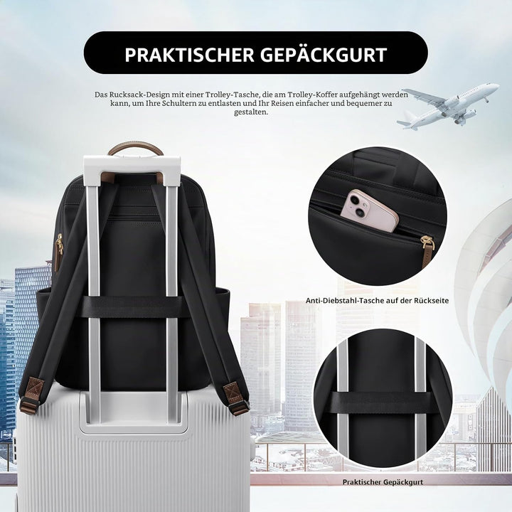 Laptop Rucksack Damen Rucksack mit Laptopfach Anti-Diebstahl Rucksack Damen Klein für 14 Zoll Laptop