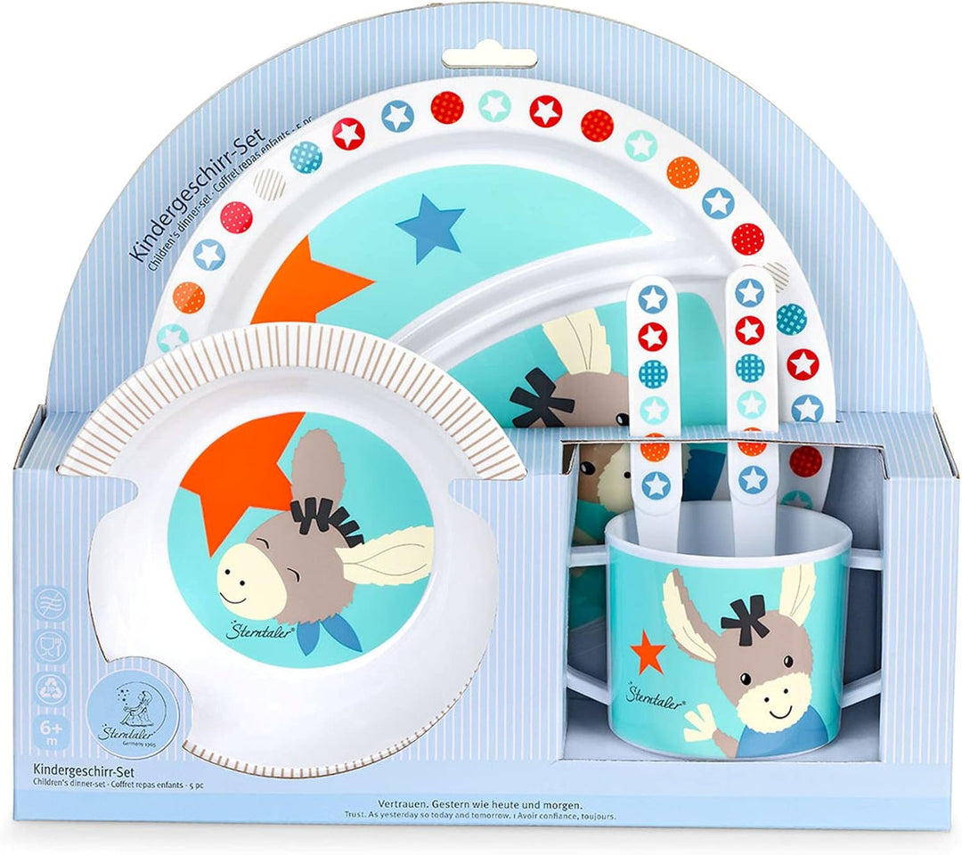 Sterntaler Geschirr-Set Emmi, Teller, Schale, Tasse, Löffel, Gabel, Alter: Für Babys ab 6 Monaten, H