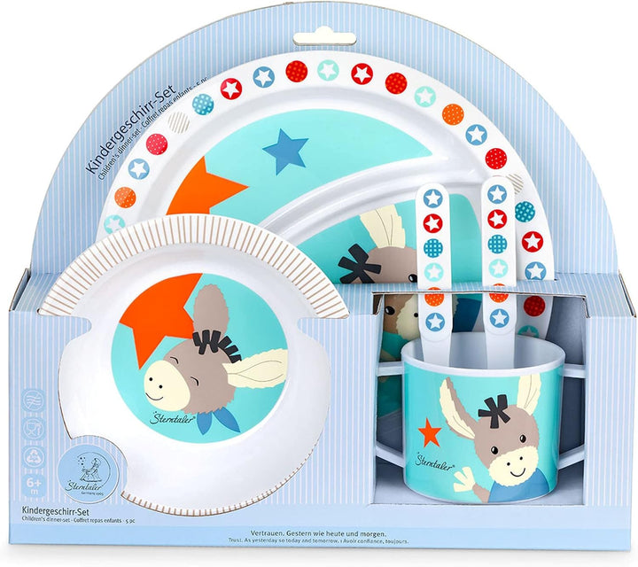 Sterntaler Geschirr-Set Emmi, Teller, Schale, Tasse, Löffel, Gabel, Alter: Für Babys ab 6 Monaten, H