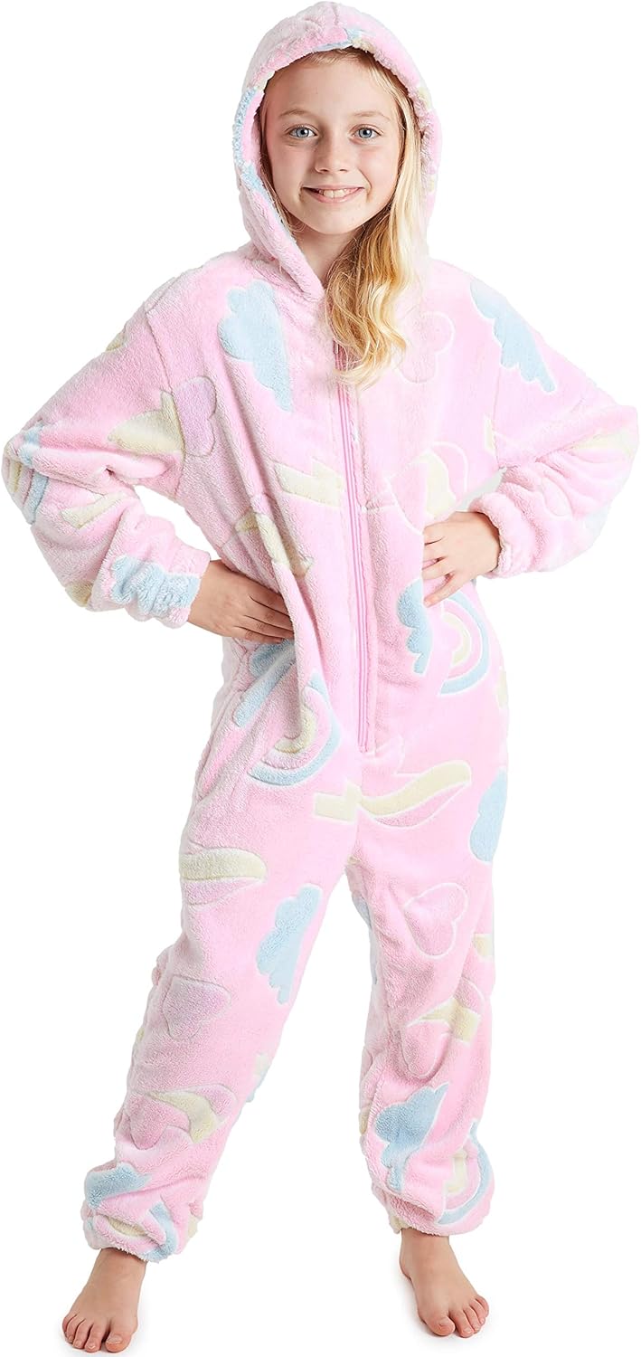 CityComfort Jumpsuit Kinder Einteiler Fleece Overall Onesie Kinder Mädchen Jungen 4-14 Jahre 11-12 J