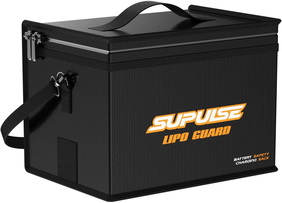 SUPULSE Lipo Battery Safe Bag Lipo Battery Bag Fireproof Explosionproof Large Capacity Bag for Charg