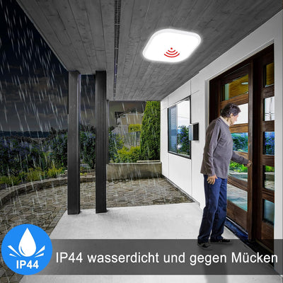 UISEBRT 24W LED Deckenleuchte Kaltweiss Radar Sensor mit Bewegungsmelder - Moderne Deckenlampe Ultra