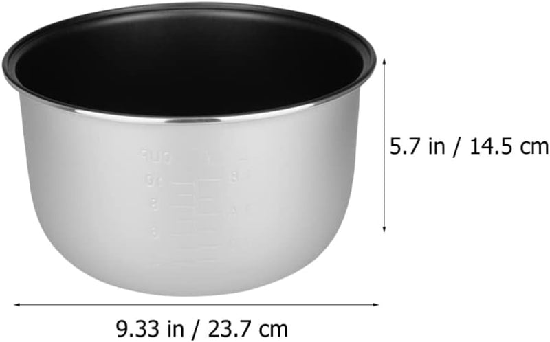 Yardwe Innentopf für Reiskocher, 1 Stück, Antihaftbeschichtung, 5 l, Behälter, Ersatzzubehör für Rei