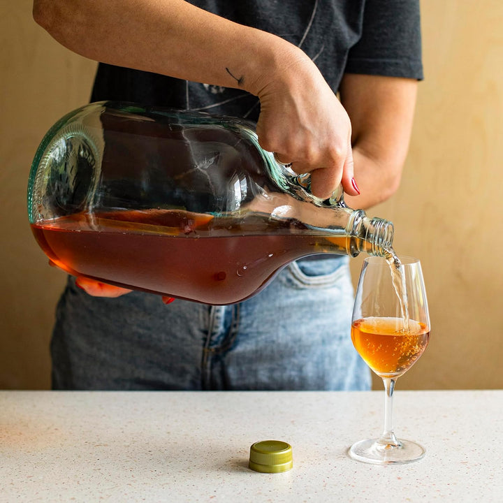 Unbekannt 4 STÜCK 5L Gärballon mit SCHRAUBVERSCHLUSS Flasche Glasballon Weinballon Glasflasche