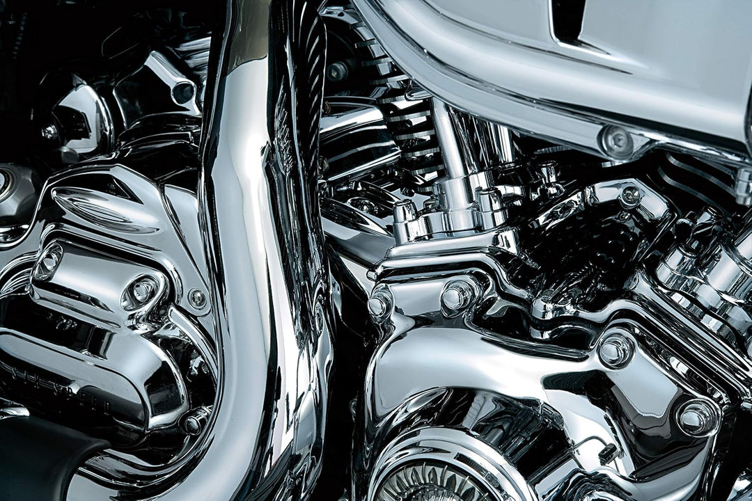 Kuryakyn 8694 Motorradzubehör: Hinterer Zylinderfussdeckel Accent für 2009-16 Harley-Davidson Motorr