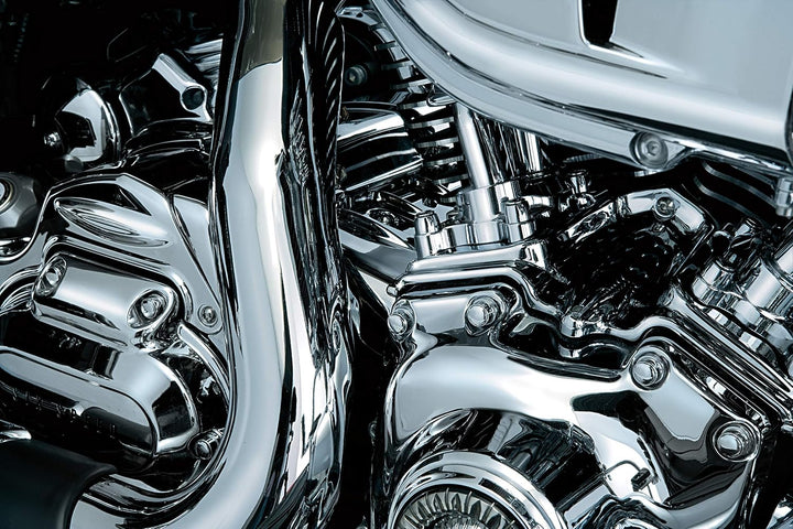 Kuryakyn 8694 Motorradzubehör: Hinterer Zylinderfussdeckel Accent für 2009-16 Harley-Davidson Motorr