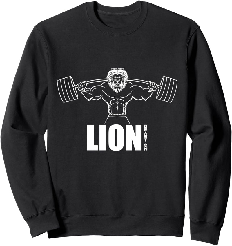 LION Beast ON Löwe | GYM Motivation Fitness Sprüche Sweatshirt