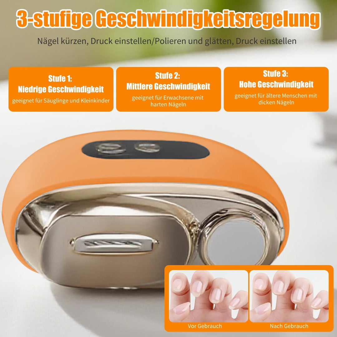 Elektrischer Nagelknipser, 2025 Verbessertes Nail Trimmer Beinhaltet 2 in 1 Electric Nail Clippers &