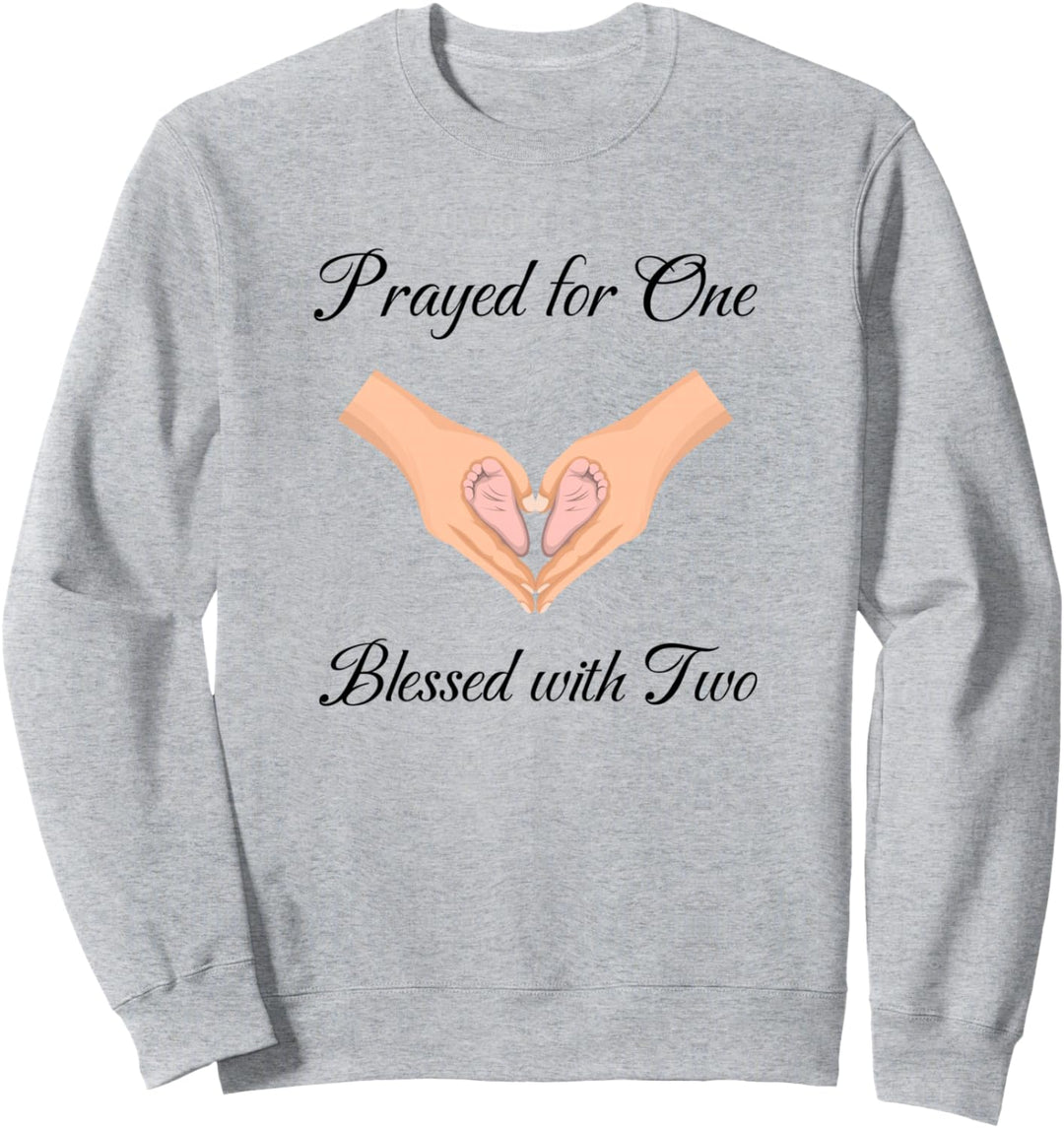 Erwartende Mutter Zwillinge Baby Schwangerschaft Sweatshirt