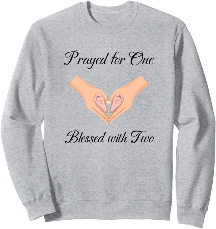Erwartende Mutter Zwillinge Baby Schwangerschaft Sweatshirt