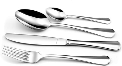 Amefa Baguette Besteck Set für 6 Personen, Essbesteck 24-teilig, Edelstahl poliert & rostfrei, spülm