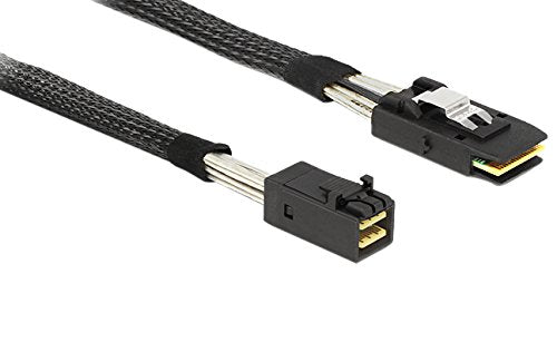 SAS Kabel HD x 4 SFF 8643 Stecker auf Mini SAS x 4 36 Pin SFF 8087 Stecker, 1m, Delock® [83389]