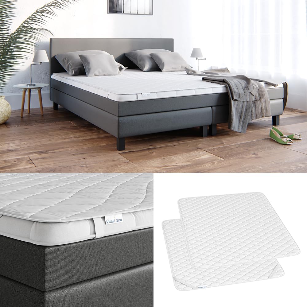 Vitalispa Matratzenschoner, Weiss, 180 x 200 cm Versteppung, 180 x 200 cm