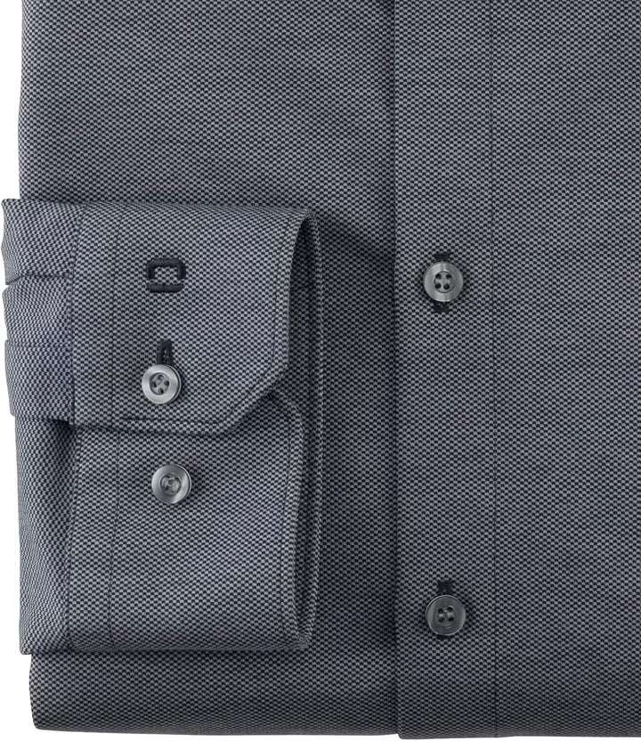OLYMP Herren Businesshemd No. Six 24/Seven,Einfarbig,super Slim,Kent-Kragen 42 Anthrazit 67, 42 Anth
