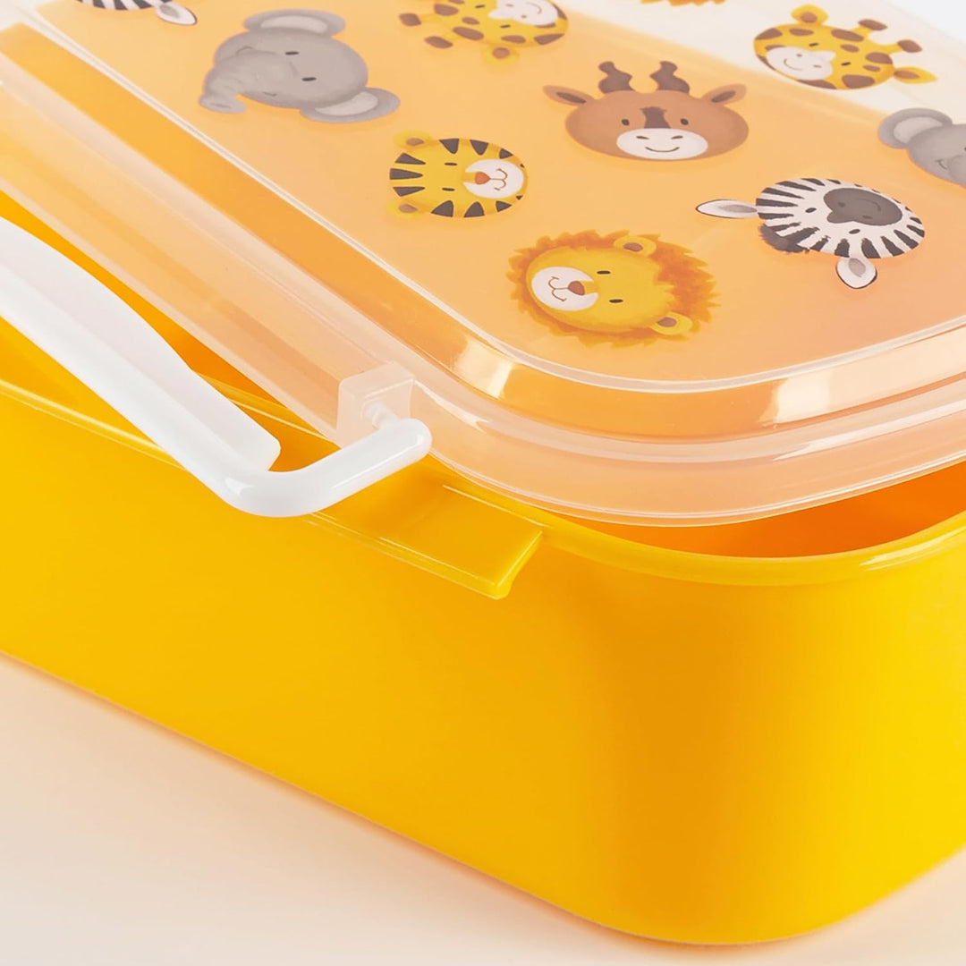 SIGIKID 25133 Brotzeitbox Zoo OnTour Lunchbox BPA-frei Mädchen und Jungen empfohlen ab 2 Jahren gelb