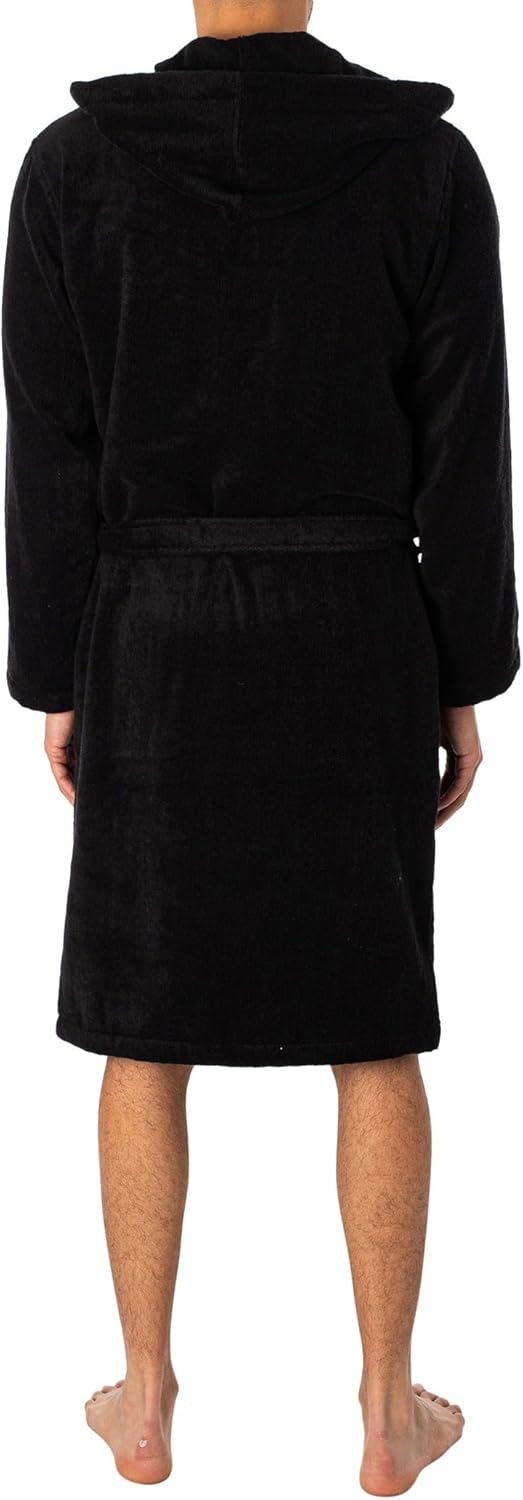 Emporio Armani Herren Men's Micro Sponge Bathrobe S Schwarz, S Schwarz