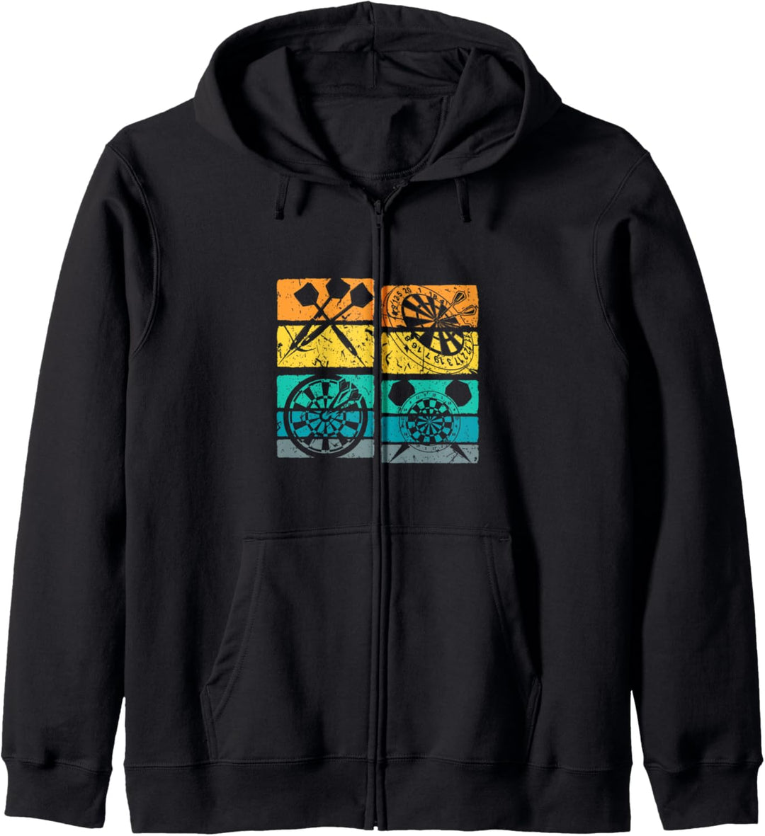 Dart Retro Vintage Dartboard Dartspieler Kapuzenjacke
