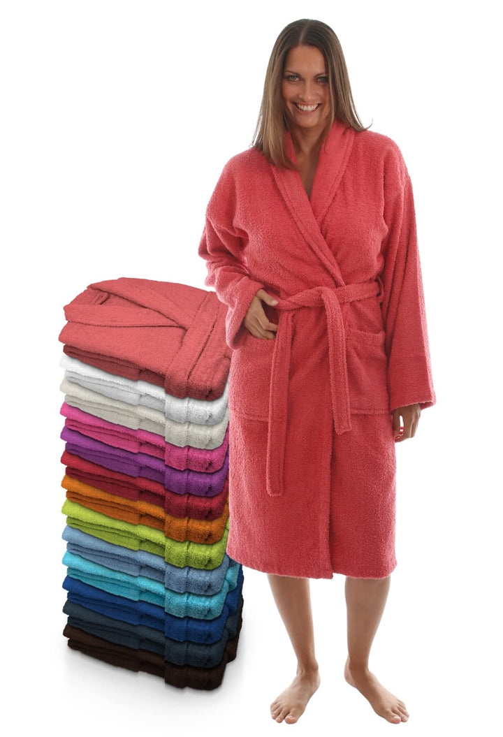 LEBENGOOD Bademantel für Damen, Herren, Unisex, Frottee 100% Baumwolle 400 gr, Flauschig, Kuschelig,