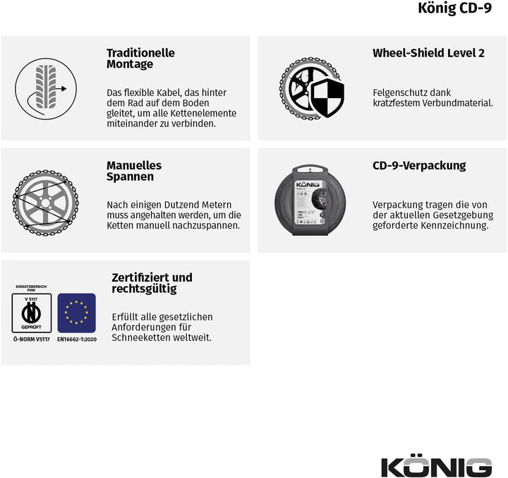 KÖNIG CD-9 030 - Schneeketten, CD-9 030