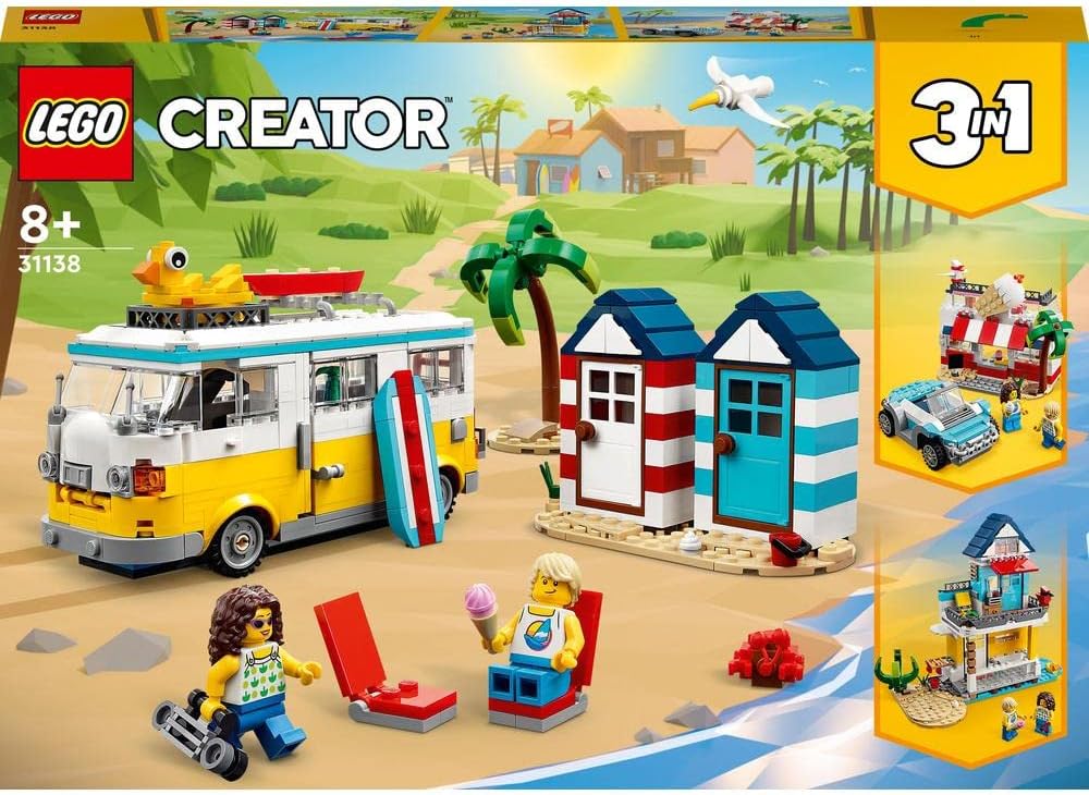 LEGO Creator 31138 Strandcampingbus Bauset für Kinder ab 4 Jahren