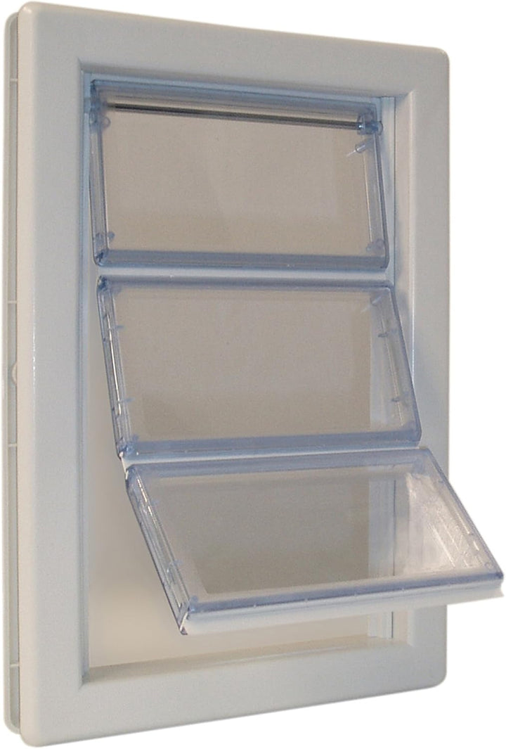 Perfect Pet Multi-Flex-Haustiertür, mittelgross, 16,2 x 28,6 cm Klappengrösse Weiss/Opulenter Garten