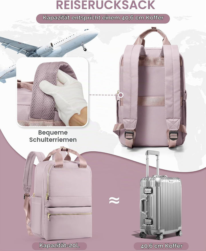 bergsalz Reiserucksack Damen Ryanair Handgepäck 40x20x25 Rucksack Damen Herren Arbeit Handgepäck Ruc