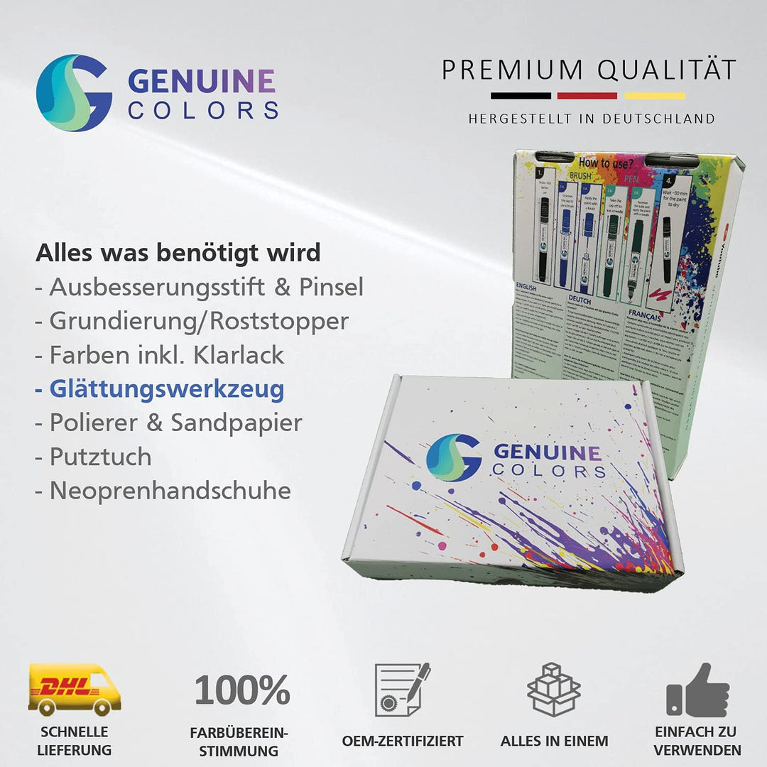 Genuine Colors Lackstift STEEL GREY/MIDNIGHT SILVER PMNG für Tesla Silber ALL MODELS, MODEL S, MODEL