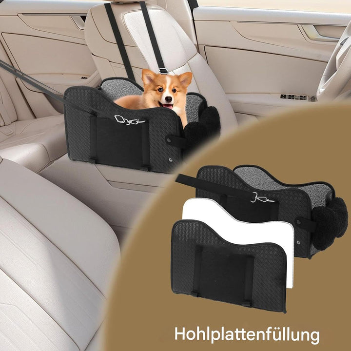 Mittelkonsole Hundeautositz,Hunde Konsole Autositz Unter 6kg | Klappbarer Transportabler Booster Trä