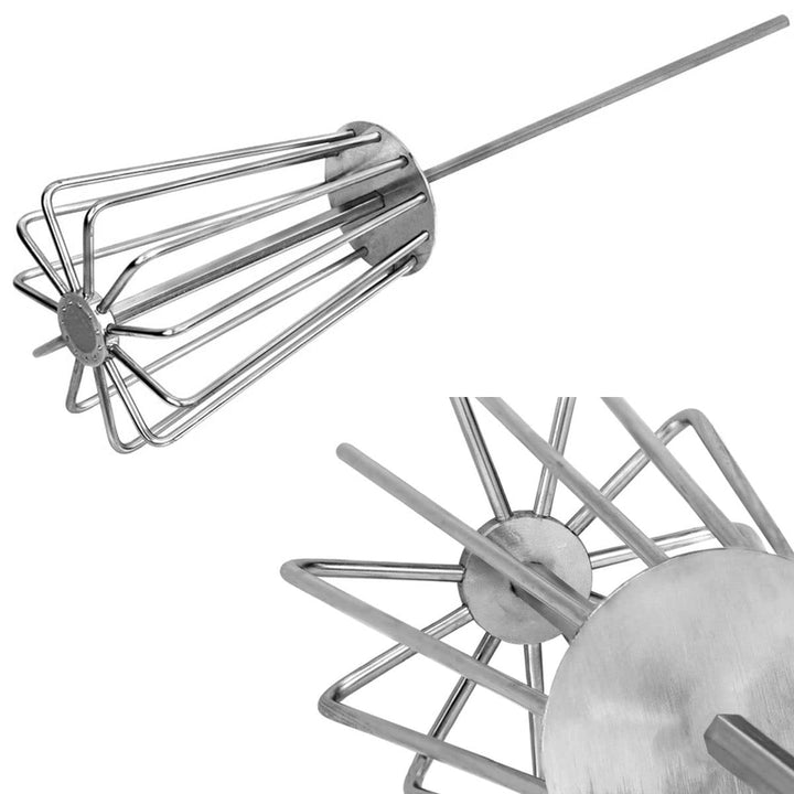 Delphin Edelstahl Groundbait Mixer Boiliemixer Futterquirl Eckenputzer Ø11cm