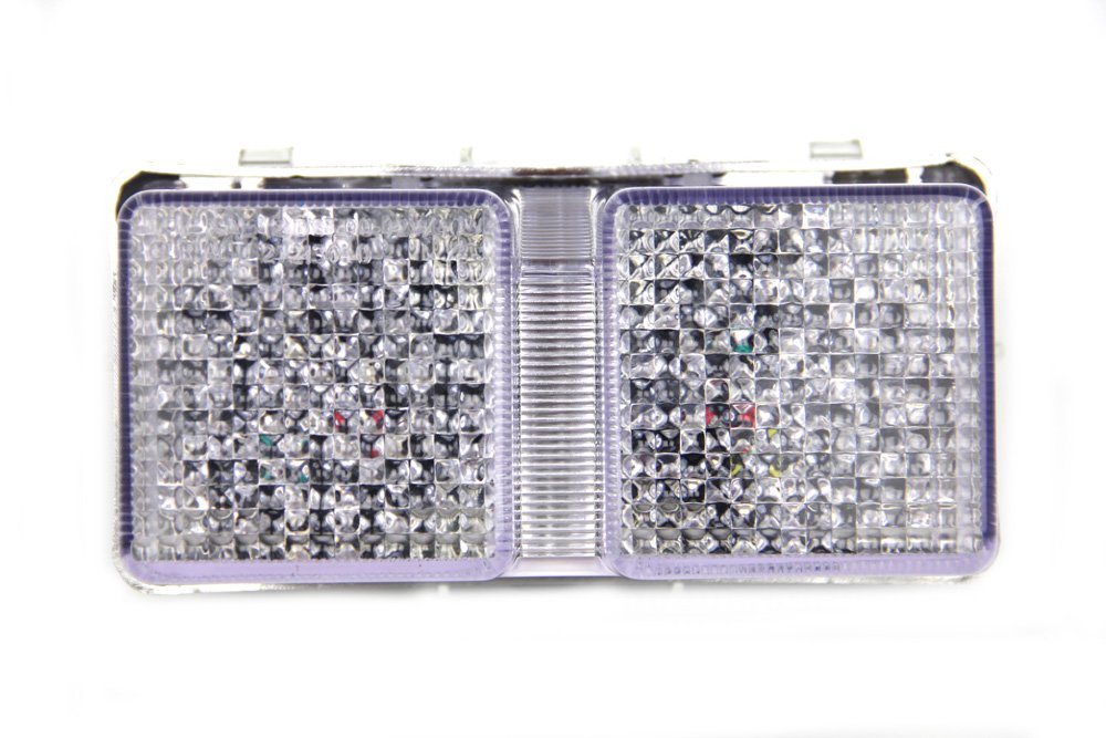 aVDB-moto LED-Bremslicht mit integrierten Blinker kompatibel mit Honda VTR, SP1, SP2 (Klar), Klar