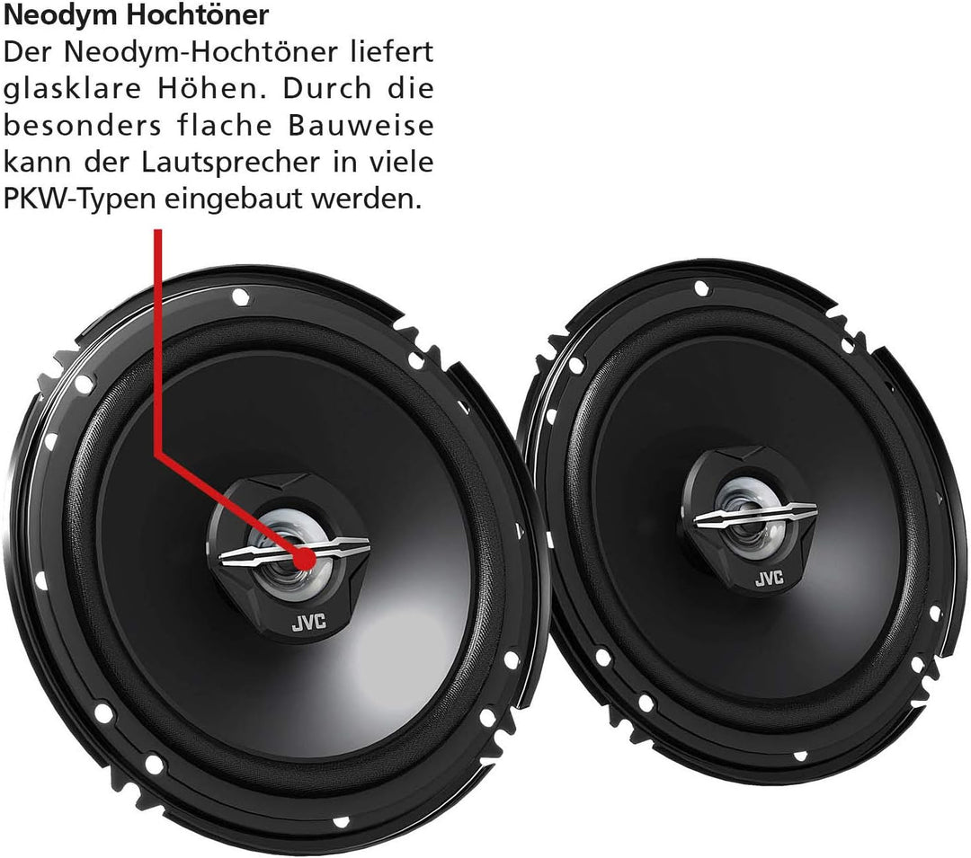JVC CS-J620X 16 cm 2-Wege-Koaxial-Lautsprecher, 2 Stück & CS-J520X 13 cm 2-Wege-Koaxial-Lautsprecher