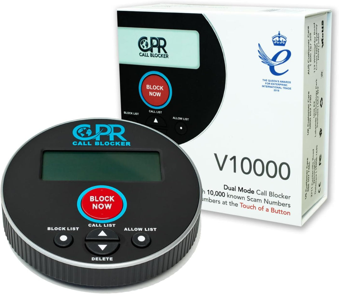 CPR Call Blocker V10000 - Blockieren Sie alle störenden, PPI-Anrufe, Betrugsfälle, Anrufe und unerwü