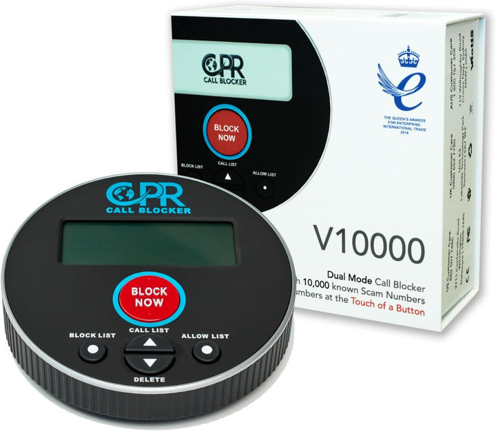 CPR Call Blocker V10000 - Blockieren Sie alle störenden, PPI-Anrufe, Betrugsfälle, Anrufe und unerwü