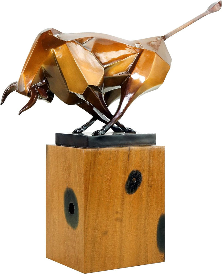 Moderner Stier von Martin Klein - Limitierte Bronzefigur - Bulle/Taurus/Börsenbulle - Tierskulptur -