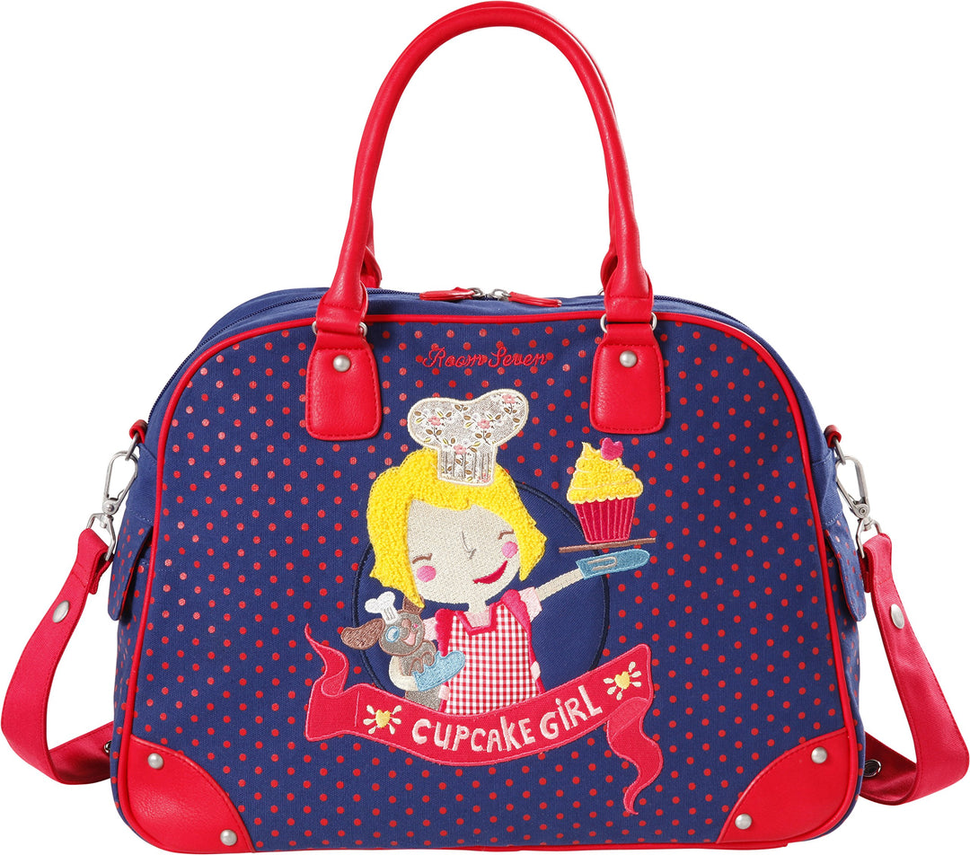 Room Seven BV Cupcake Embroidery F147001 Mädchen Mädchenhandtasche 40x30x14 cm (B x H x T) Blau Blue