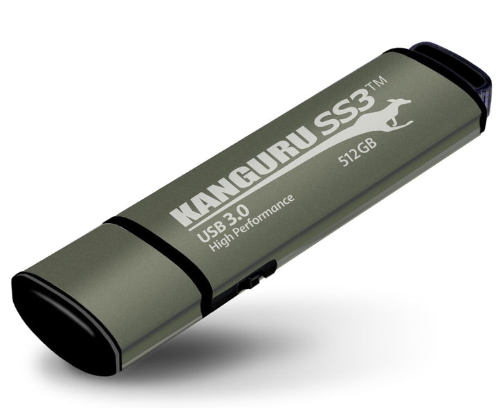 Kanguru SS3 USB-Stick (USB 3.0, mit Verschlüsselung geschützt), Braun braun 32 gb, 32 gb