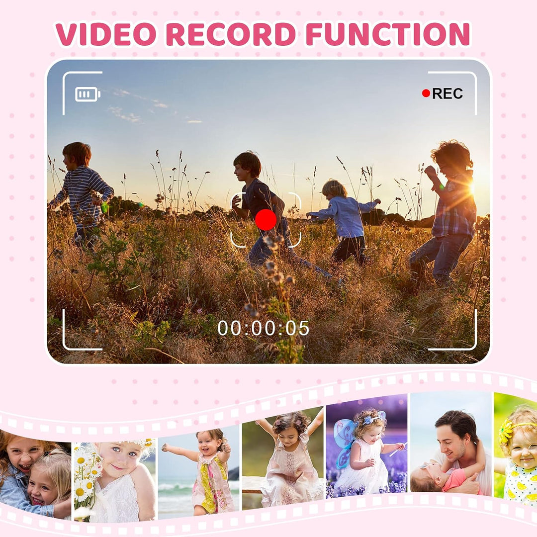 ASTGMI Kinderkamera 2,0 Zoll Kinder Digitalkamera, Minikamera Kinder wiederaufladbar Camcorder Gesch
