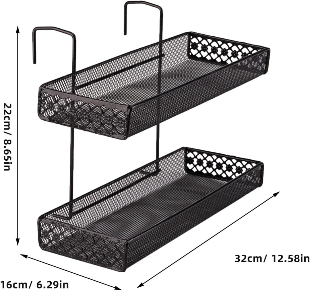 Zerodeko Hängegeländer Pflanzgefäss Eisen Hängende Blumenkörbe Blumentopfhalter 2 Ebenen Über Schien