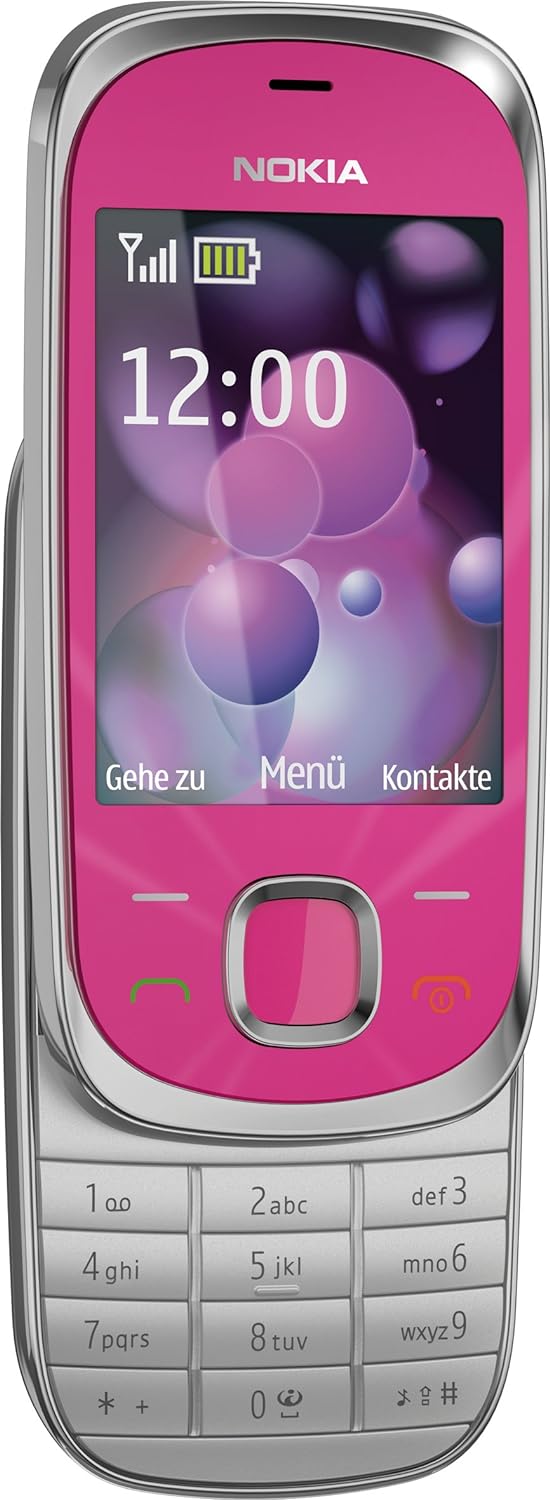 Nokia 7230 Handy (3.2 MP, Musikplayer, Bluetooth, Flugmodus, 2GB Speicherkarte, Slider) Hot Pink, ho