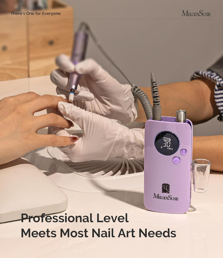 MelodySusie Tragbarer Nagelfräser 30000 RPM, SC320F Professionelle Kabellose Elektrische Nagelfeile