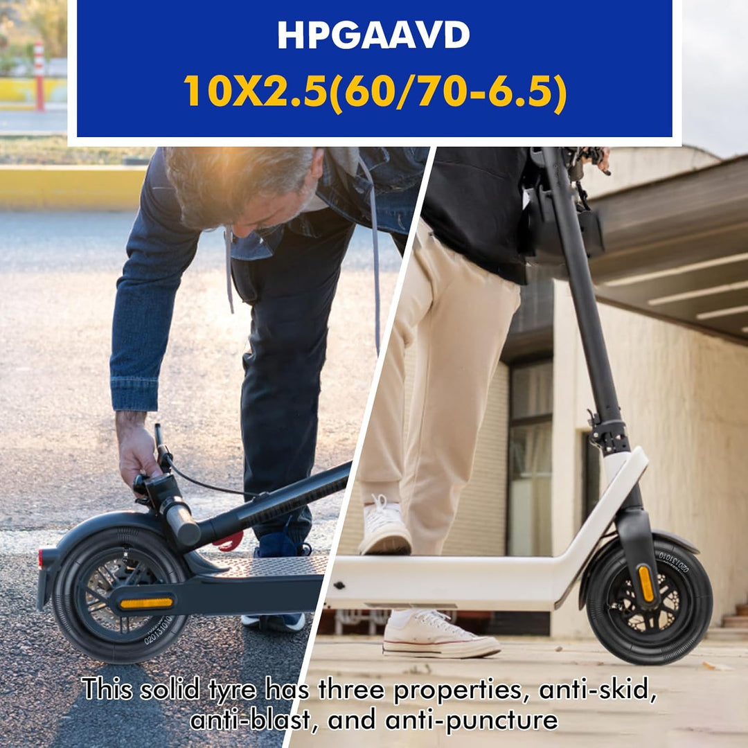 10 x 2.50 E Scooter Schlauch, 10 Zoll Verdickter Schlauch für Elektroroller für Ninebot MAX G30 G30P