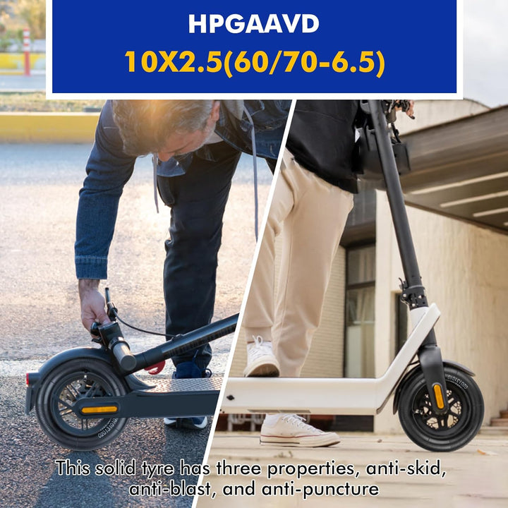 10 x 2.50 E Scooter Schlauch, 10 Zoll Verdickter Schlauch für Elektroroller für Ninebot MAX G30 G30P