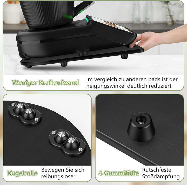 SelfTek Bambus Gleitbrett für Thermomix TM7 Zubehör - Holz Gleitbrett Kompatibel mit Thermomix TM7,