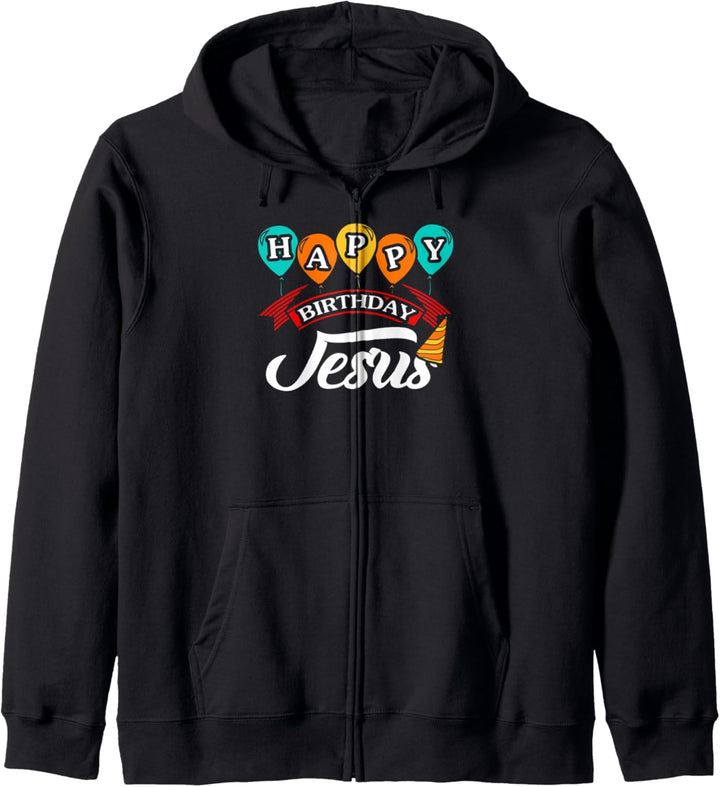 Happy Birthday Jesus Reason Season Christian Christmas Kapuzenjacke