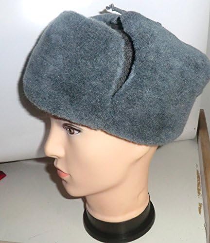 Mütze aus echter Wolle in russischer Armee, Original Soviet Ushanka Grösse M (EU)